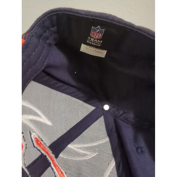 90's Vintage Chicago Bears‎ Reebok Shark Tooth Hat NFL Adjustable Unique Pattern - Picture 6 of 6